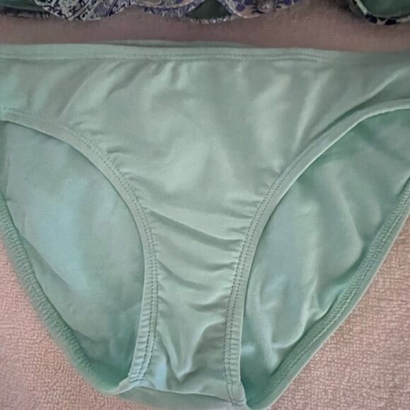 Girls medium turquoise southwest design ruffle flounce macrame Boho bikini - Picture 6 of 14